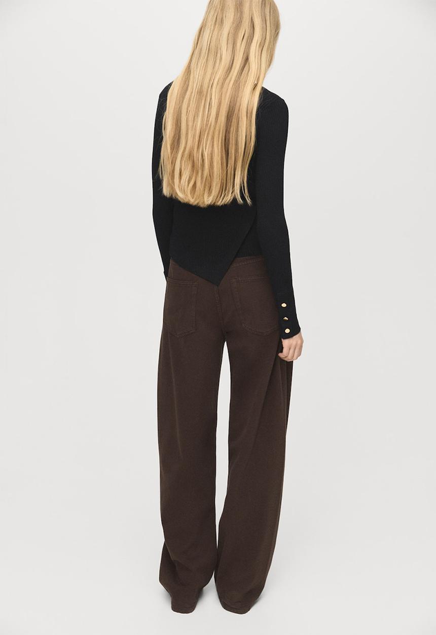 MANGO - Sweater botona - black