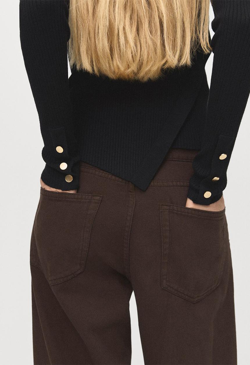 MANGO - Sweater botona - black