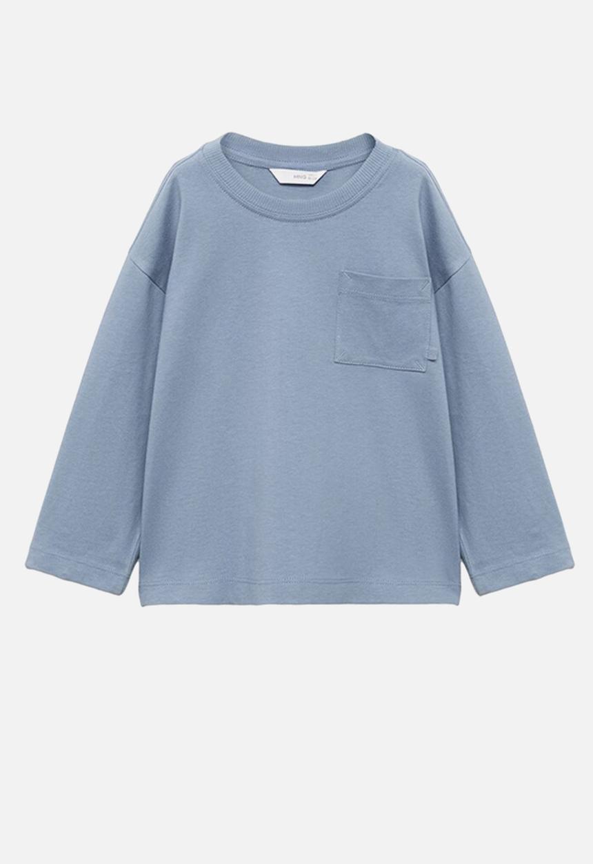 MANGO - T-shirt basicab1 - medium blue