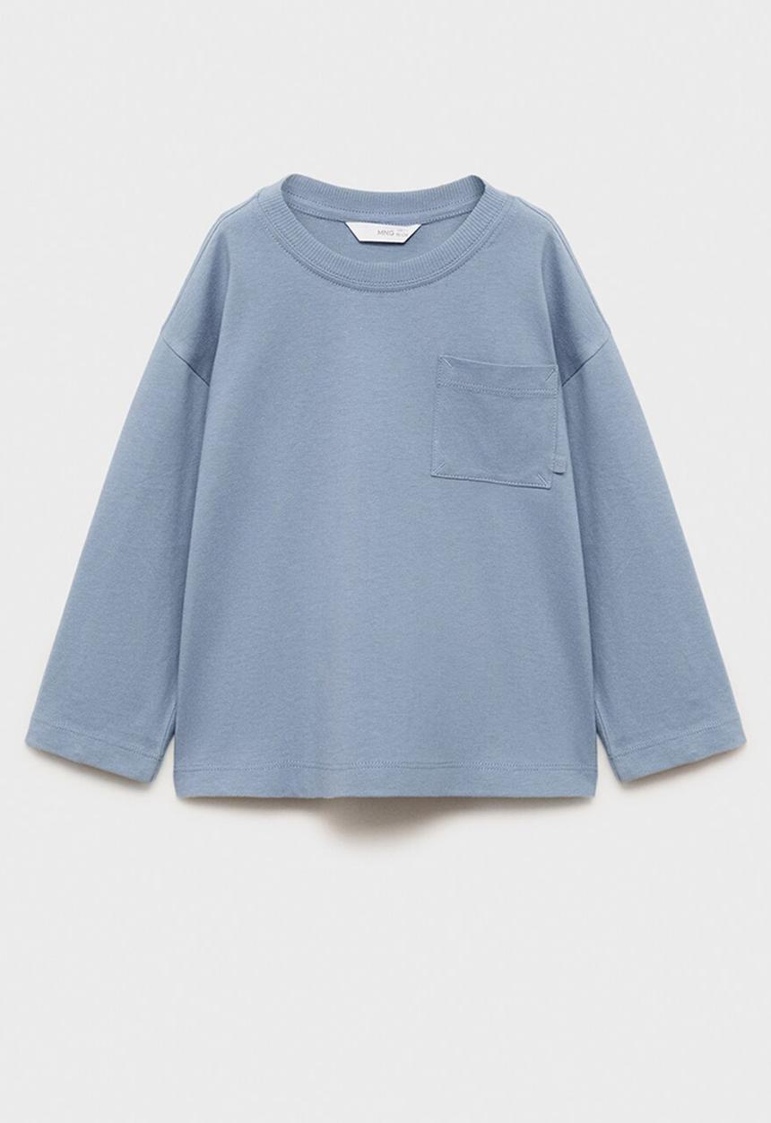 MANGO - T-shirt basicab1 - medium blue
