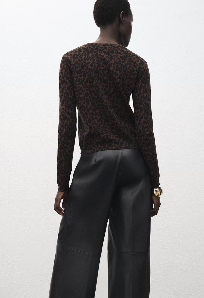 MANGO - Sweater jaguar - dark brown