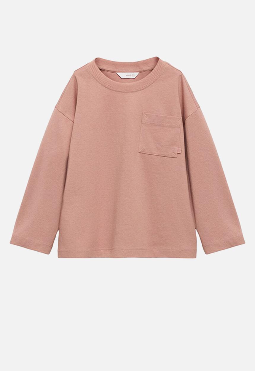MANGO - T-shirt basicab1 - light pastel pink