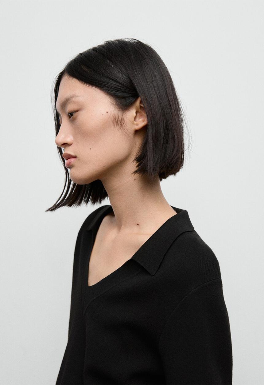 MANGO - Sweater jan - black