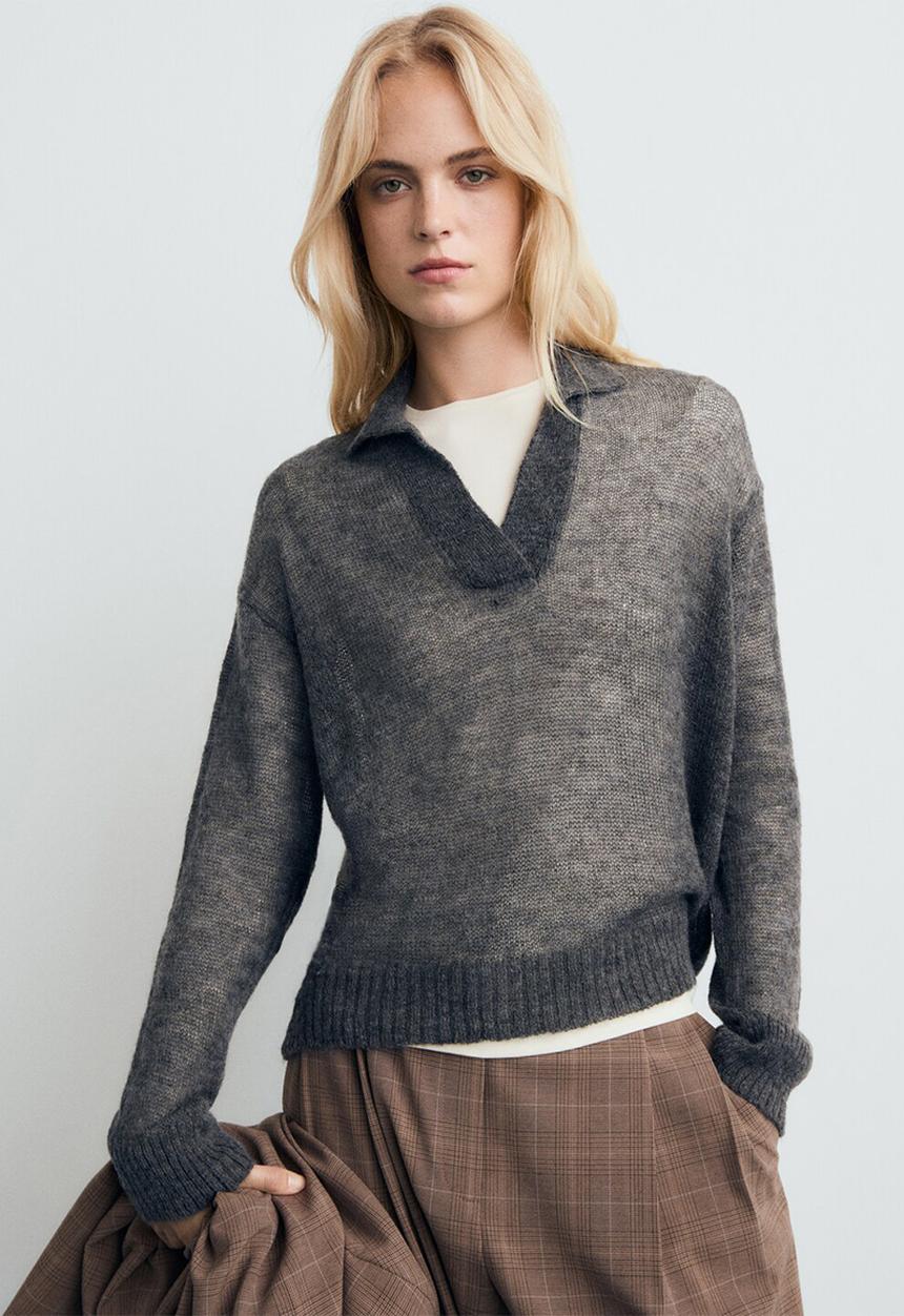 MANGO - Sweater polito - gray