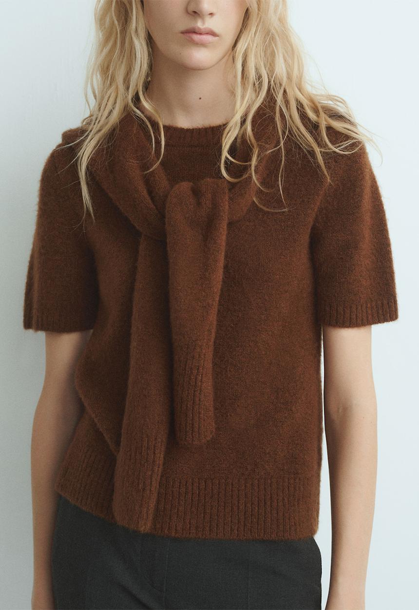 MANGO - Sweater leire - brown