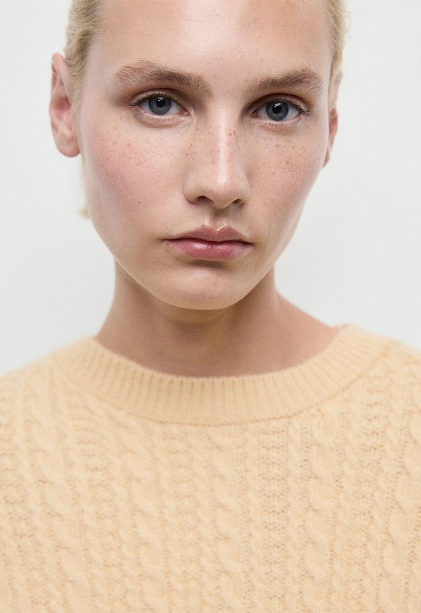 MANGO - Sweater huevo - light/pastel yellow