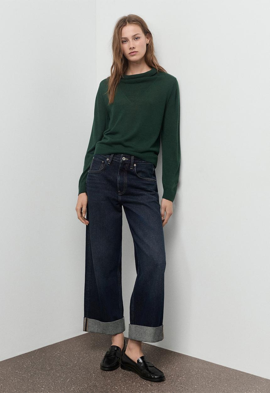 MANGO - Sweater triangle - dark green