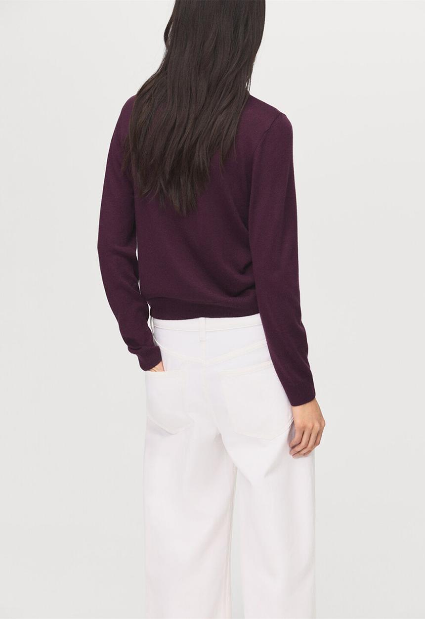 MANGO - Sweater triangle - dark red