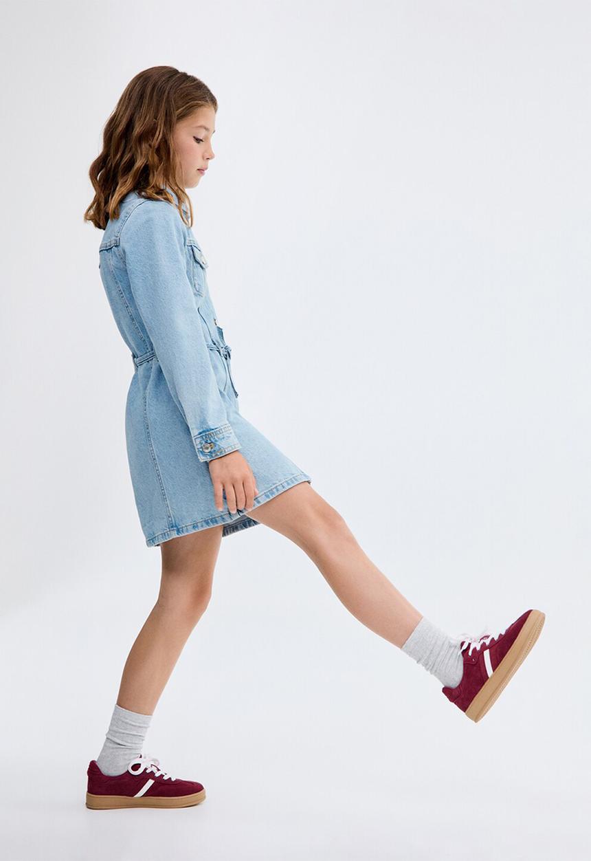 MANGO - Dress marta - open blue