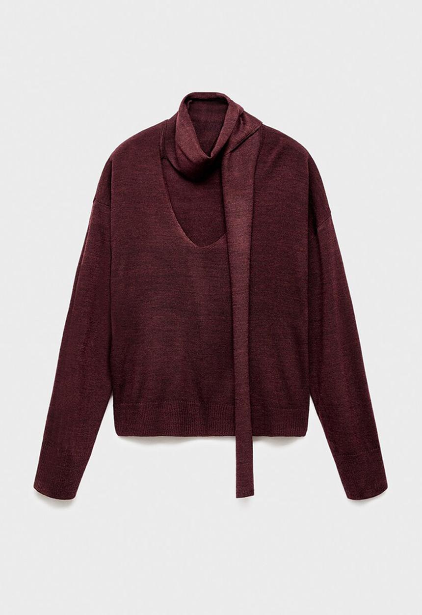 MANGO - Sweater laia - dark red