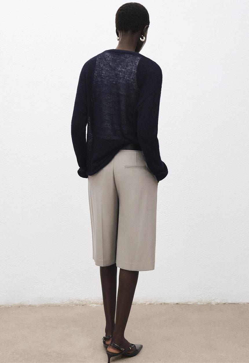 MANGO - Sweater pili - navy