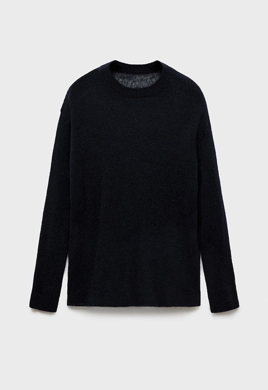 MANGO - Sweater pili - navy