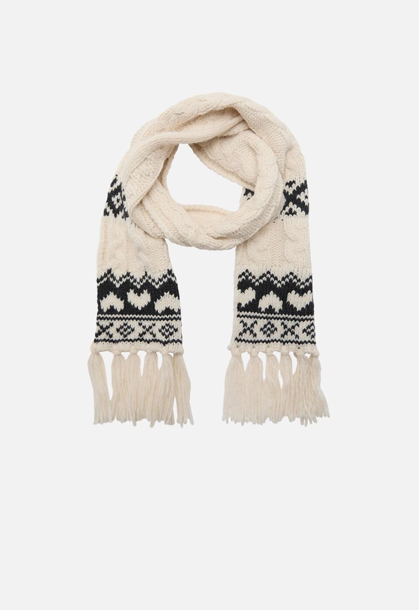 MANGO - Knitted scarf - ecru
