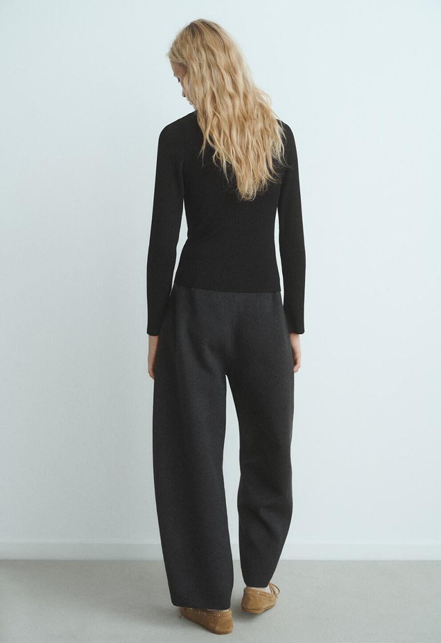 MANGO - Sweater button - black