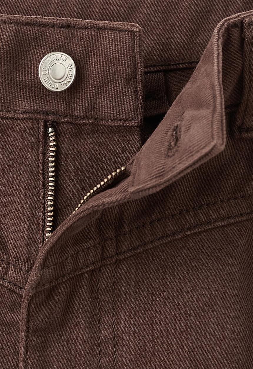 MANGO - Jeans blair - dark brown