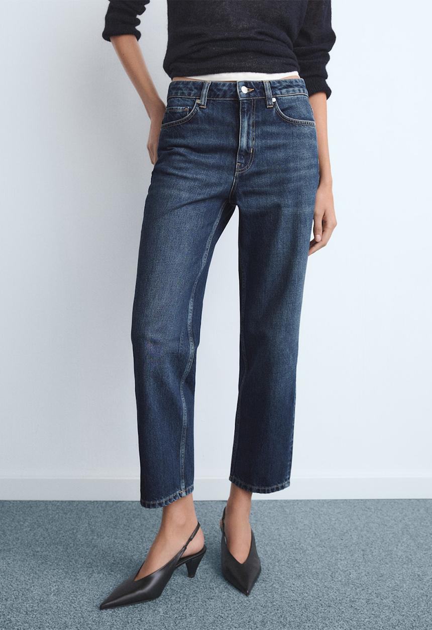 MANGO - Jeans blanca - open blue