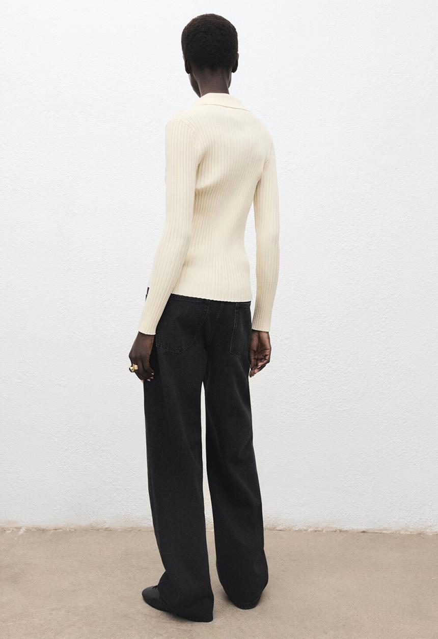 MANGO - Jeans charlot - open gray