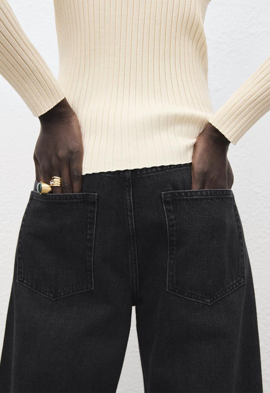 MANGO - Jeans charlot - open gray