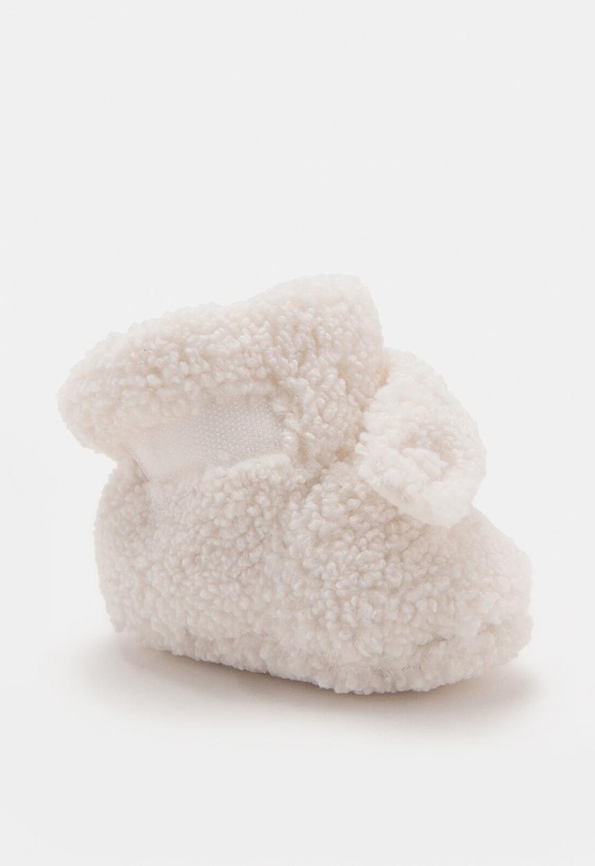 MANGO - Shearling booties - light brown