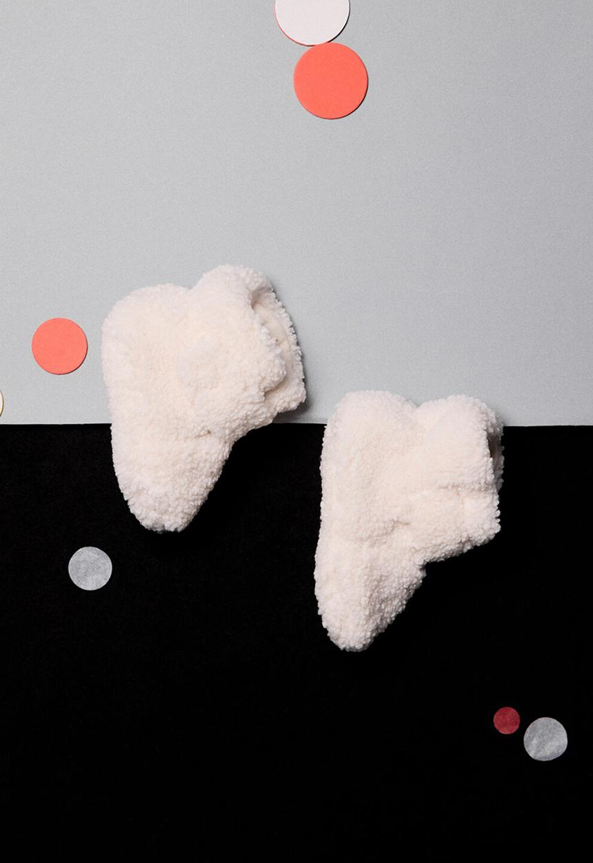 MANGO - Shearling booties - light brown