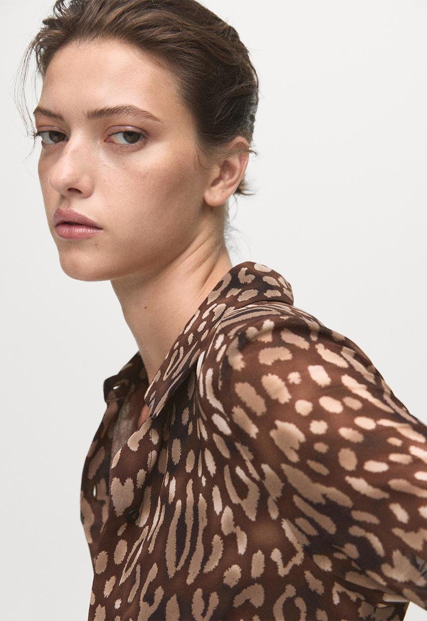 MANGO - Dress stefi - brown
