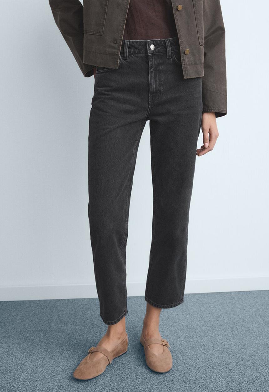 MANGO - Jeans blanca - open gray