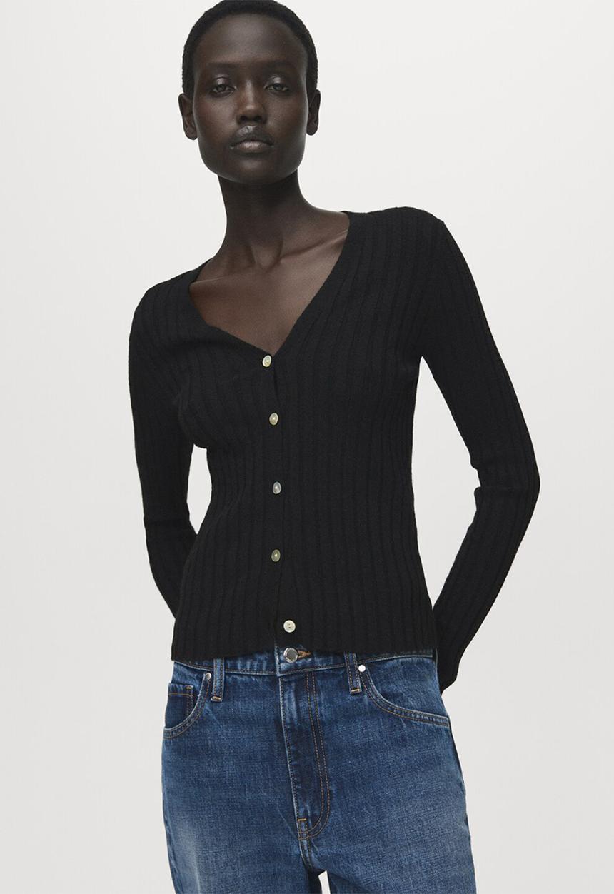 MANGO - Cardigan Flurry - Black