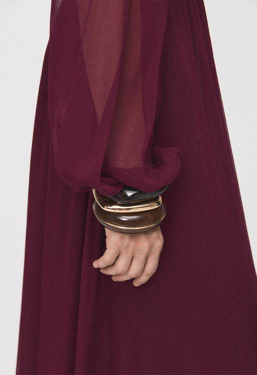 MANGO - Dress saba - dark red