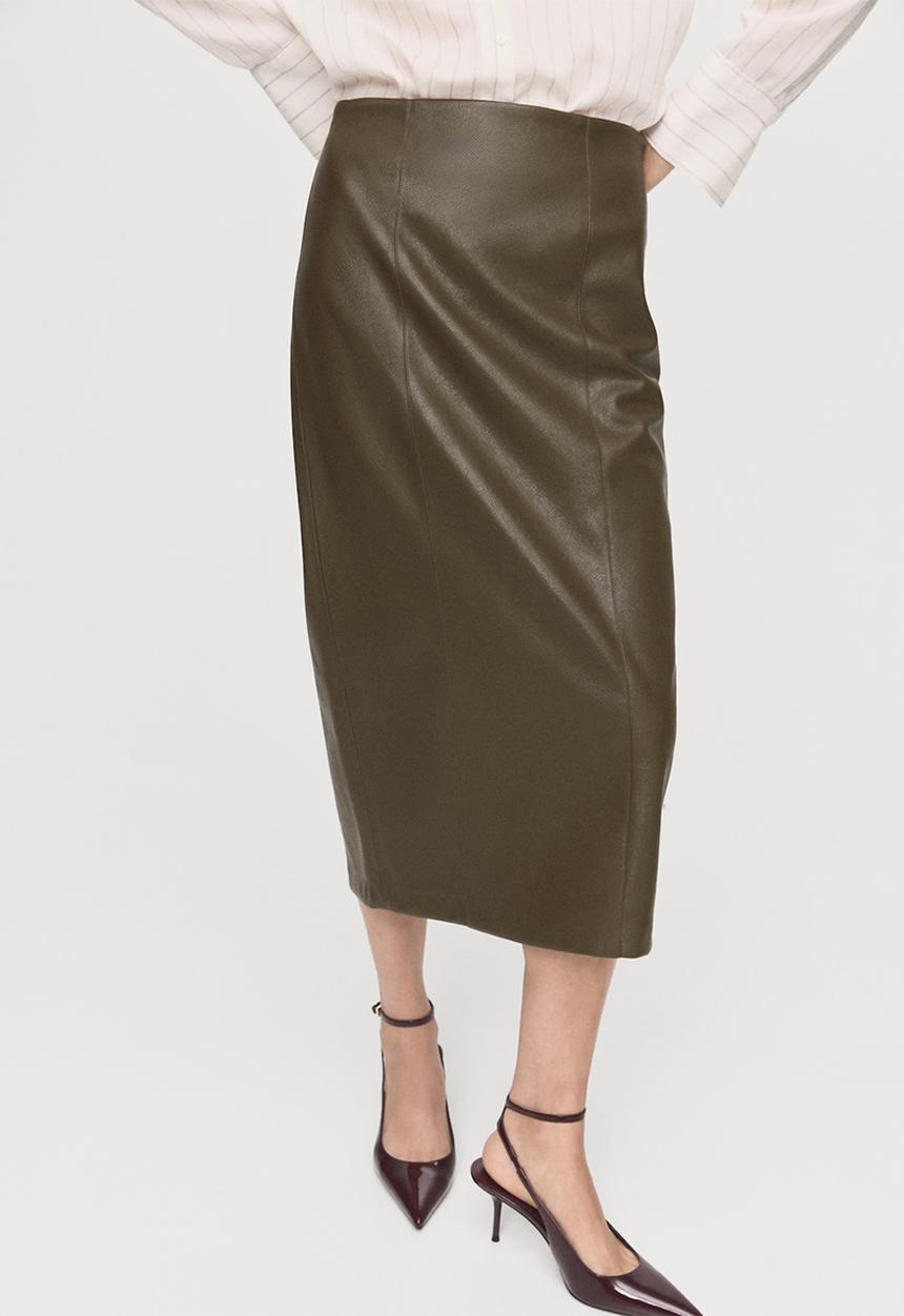 MANGO - Skirt sara - beige/khaki