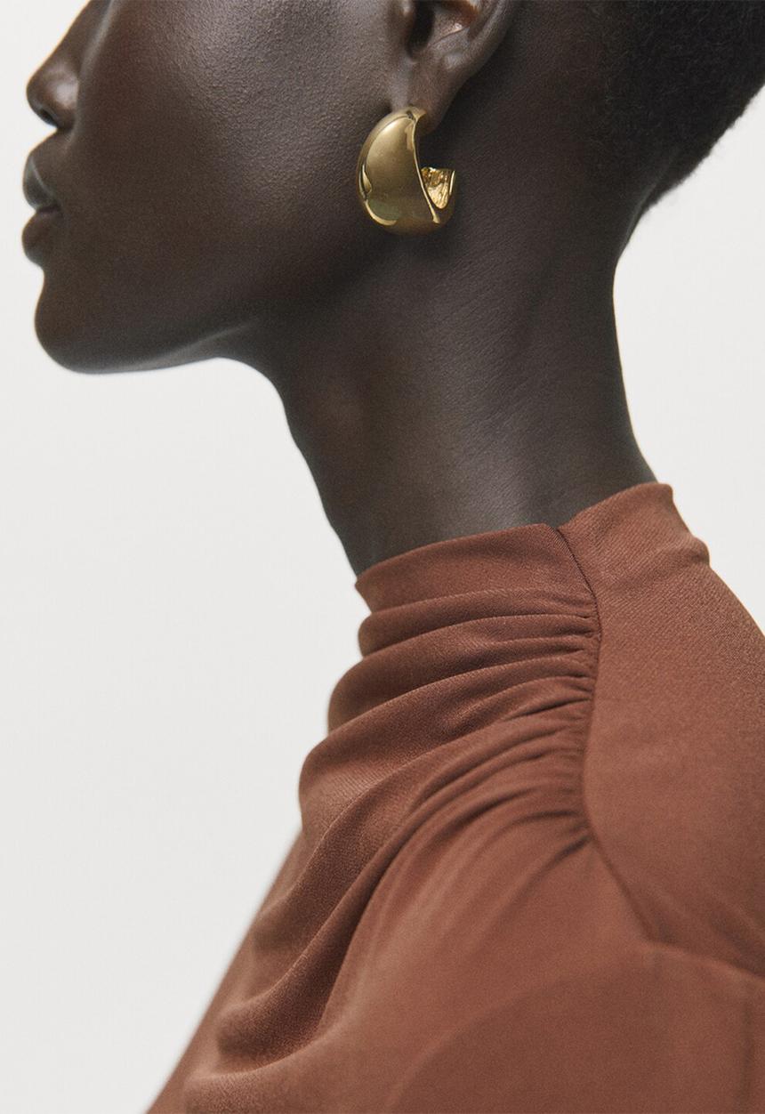 MANGO - T-shirt chasi - brown