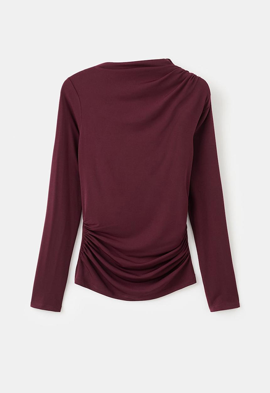 MANGO - T-shirt chasi - dark red