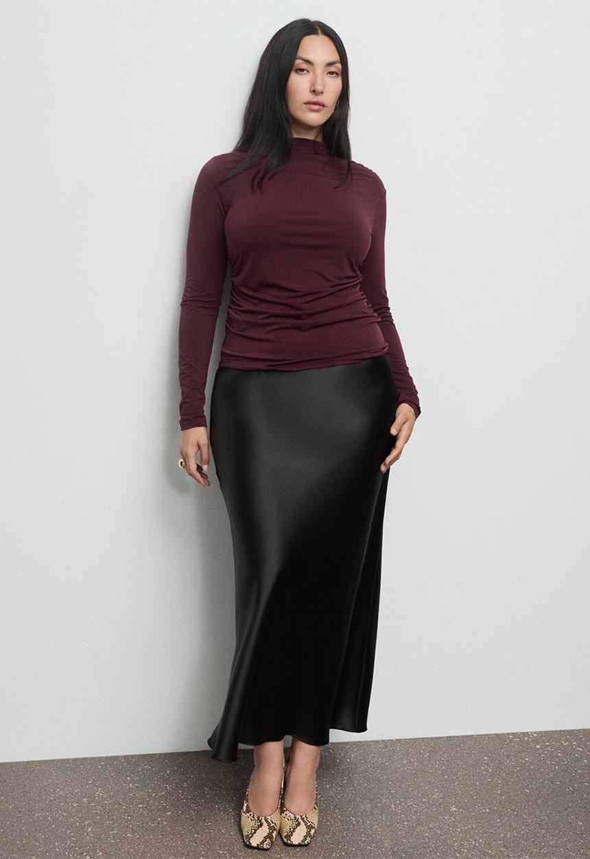MANGO - T-shirt chasi - dark red