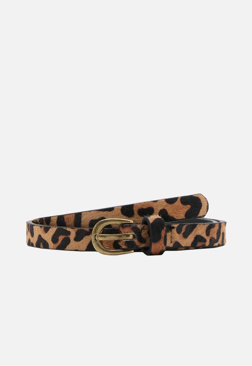 MANGO - Belt leopb - Medium Brown