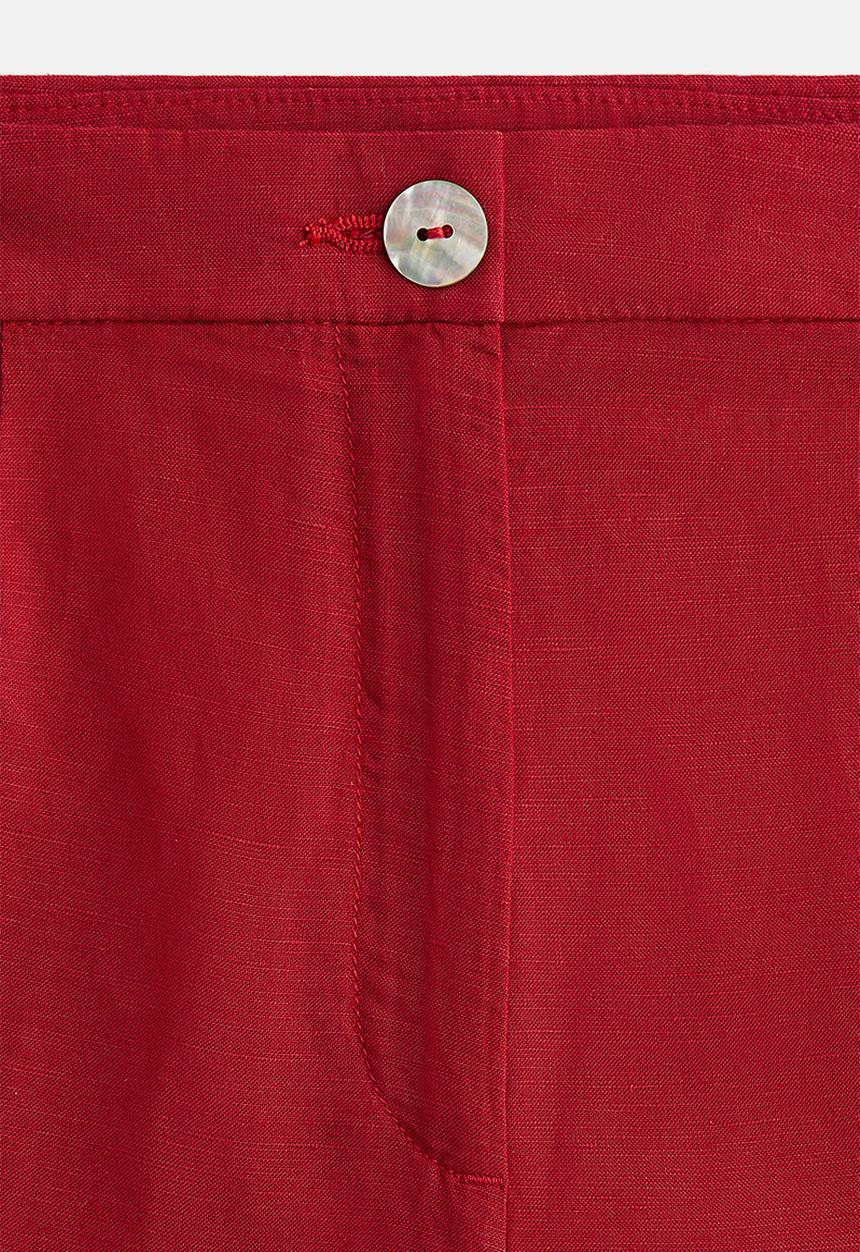 H&M - Linen-blend trousers - red