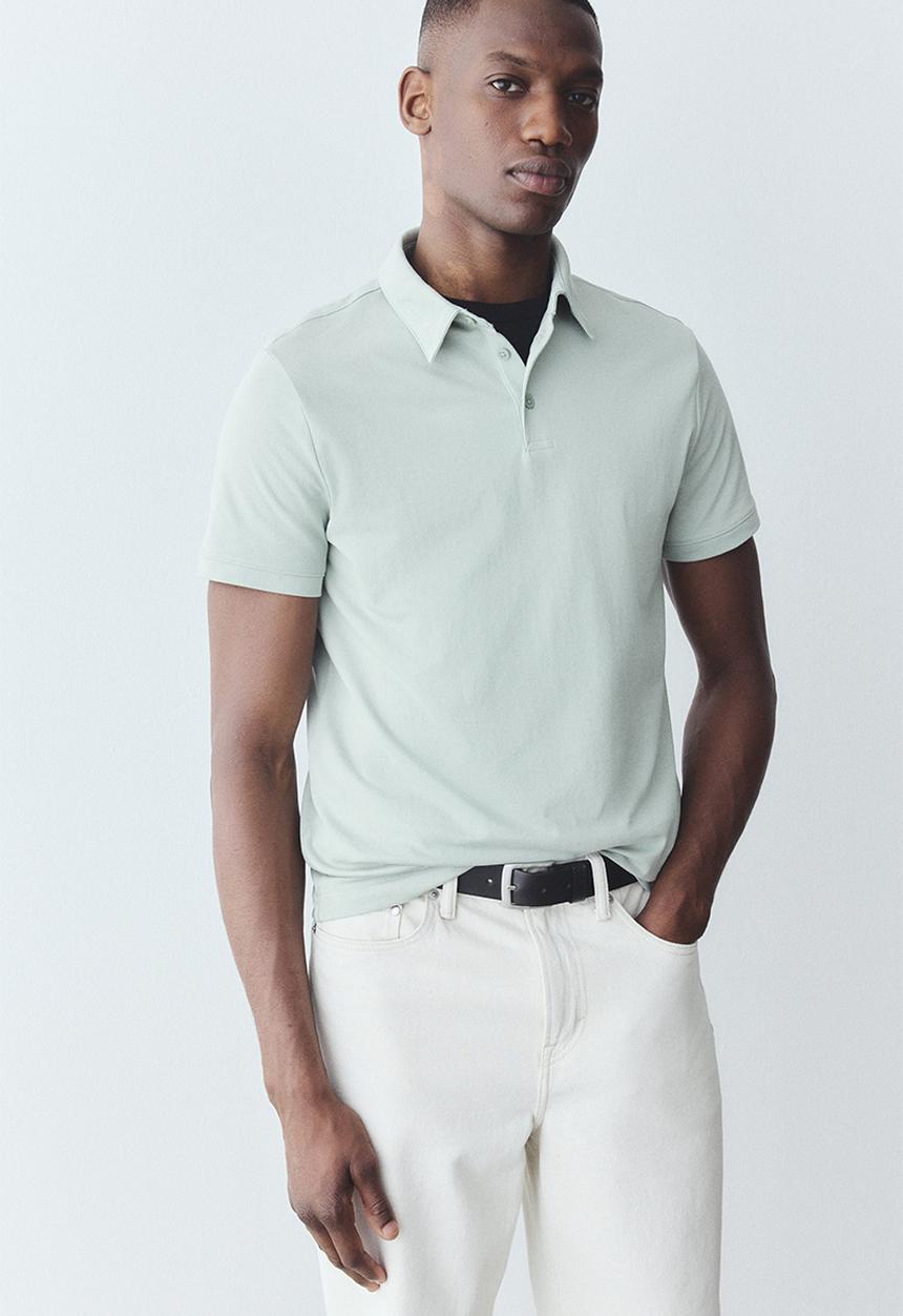 H&M - Coolmax® slim fit polo shirt - mint green