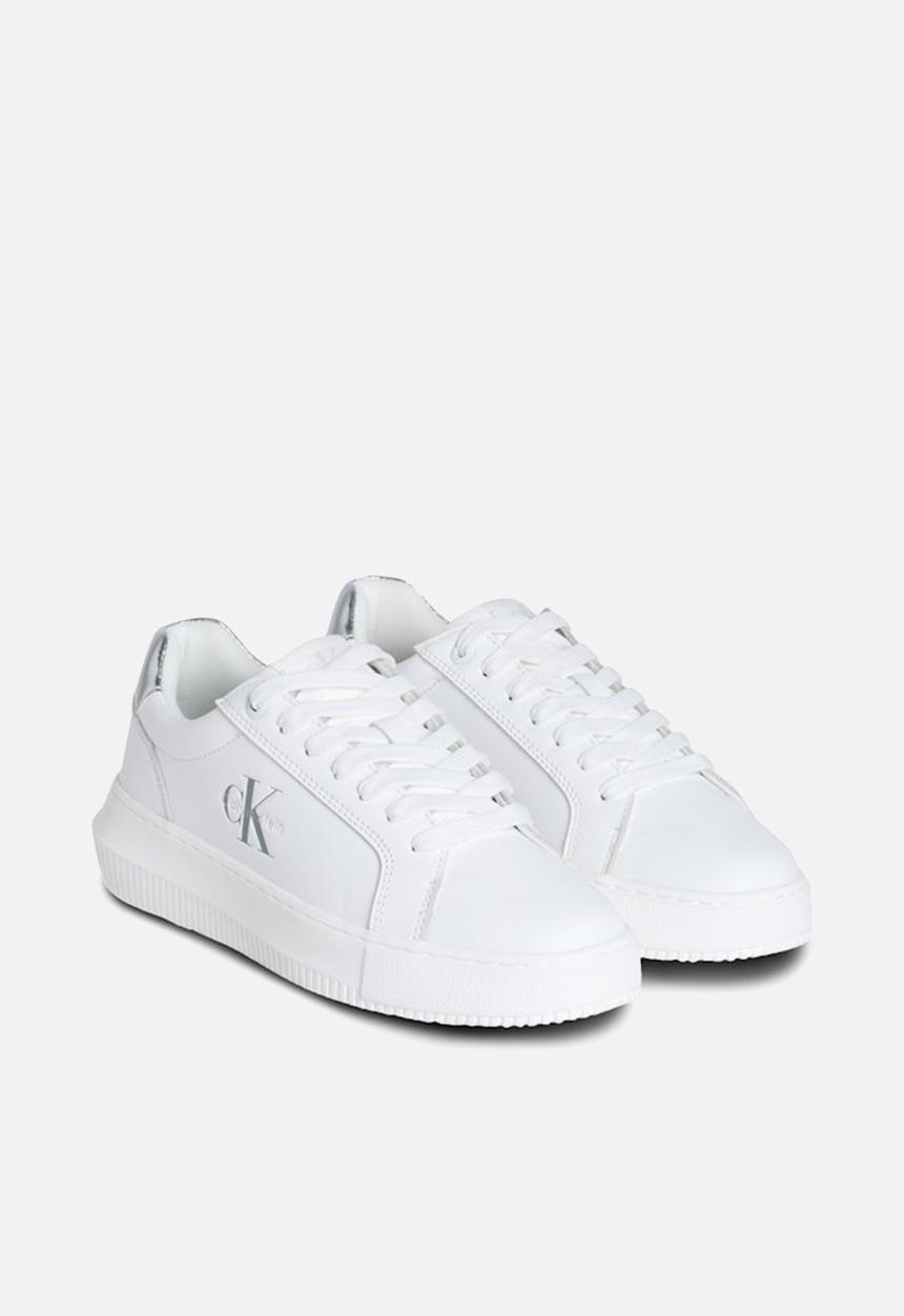 Calvin Klein - Chunky Cupsole Leather - Bright White/Silver