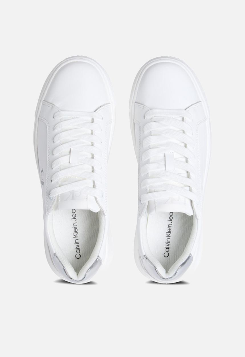 Calvin Klein - Chunky Cupsole Leather - Bright White/Silver