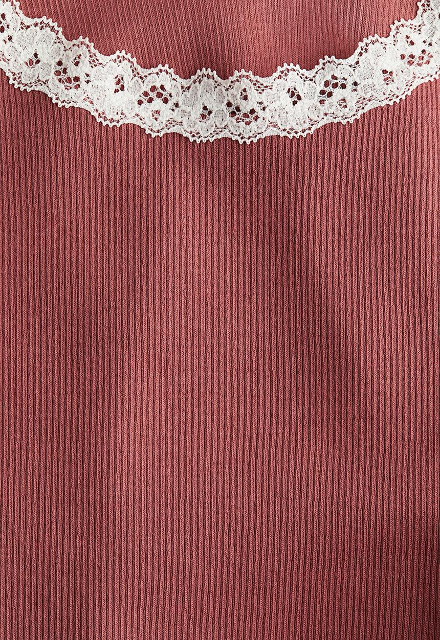 H&M - Lace-trimmed vest top - old rose
