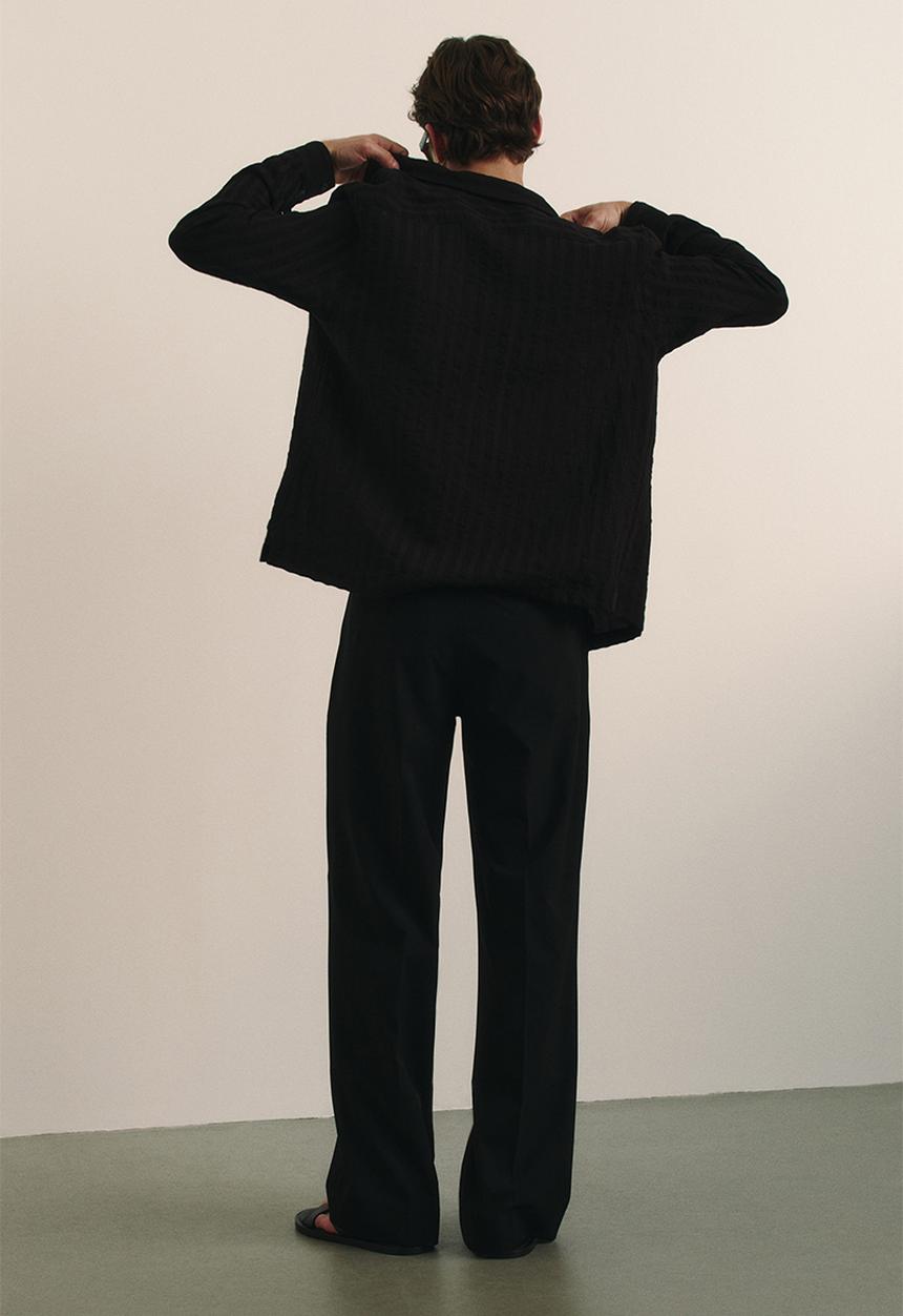 H&M - Relaxed fit trousers - black