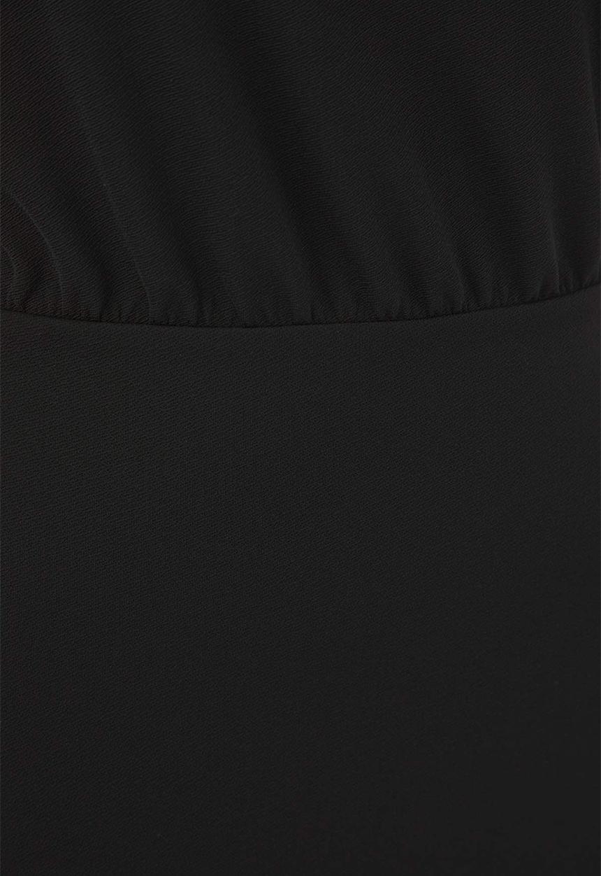 Trendyol - Plus size crepe dress - black