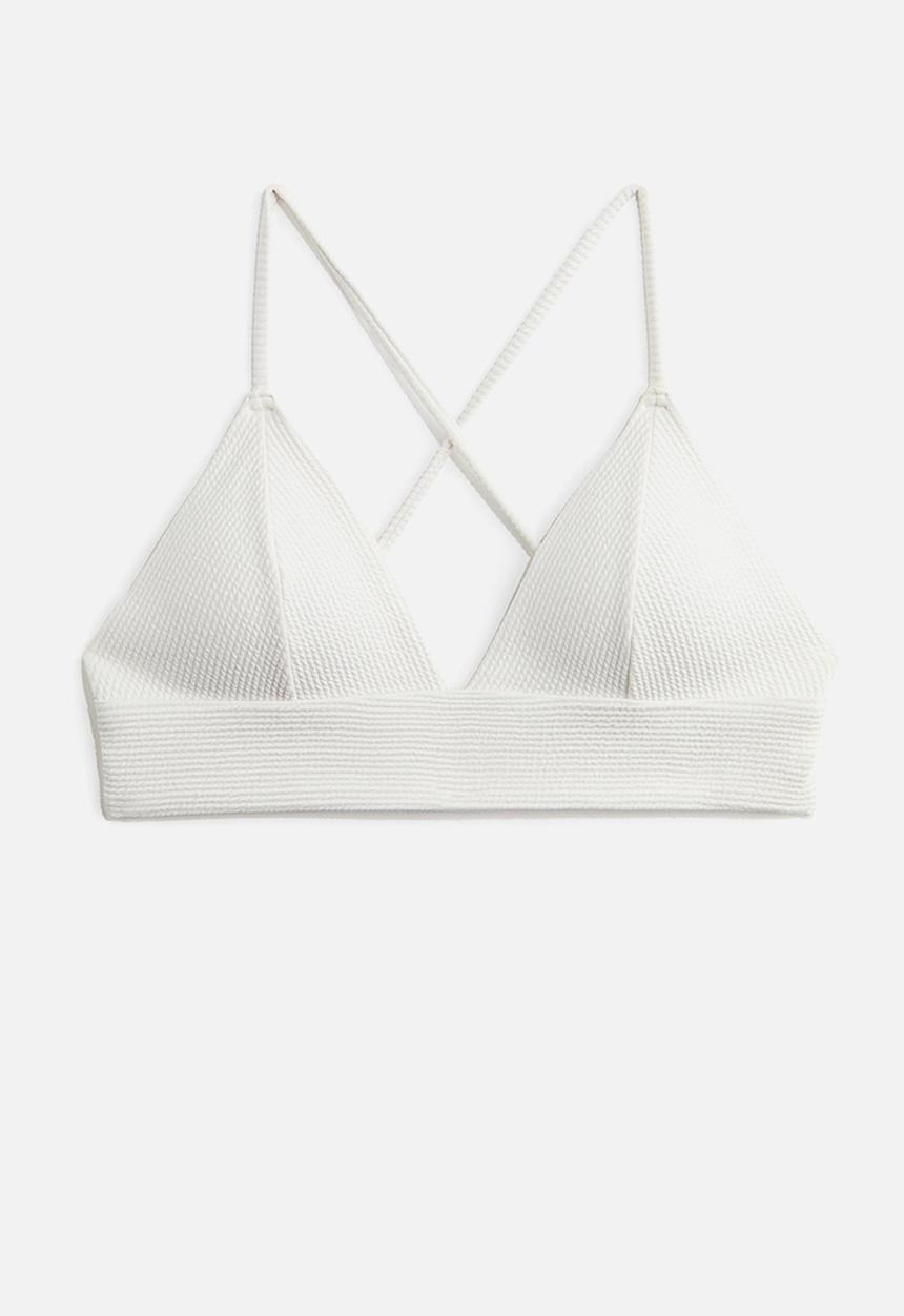 H&M - Padded bikini top - white