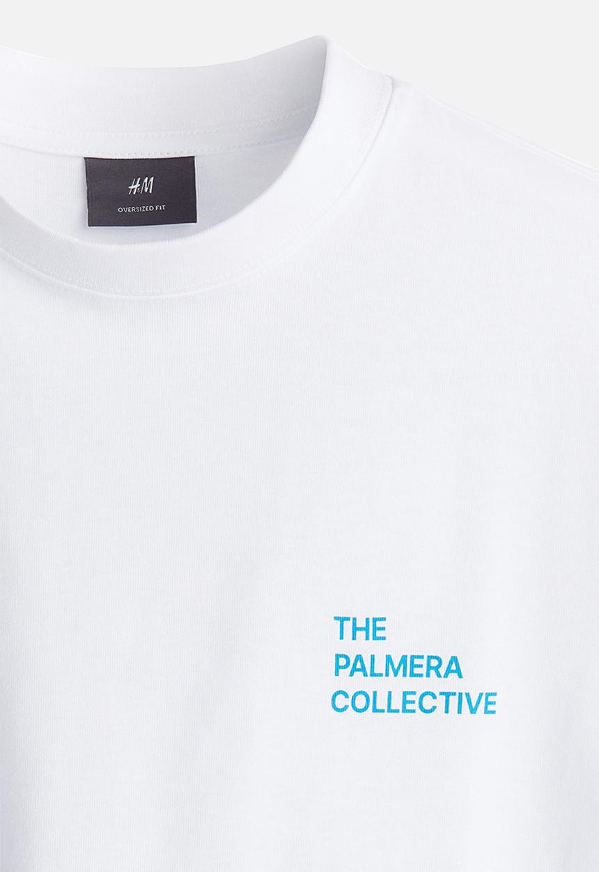 H&M - Oversized fit printed t-shirt - white the palmera collective