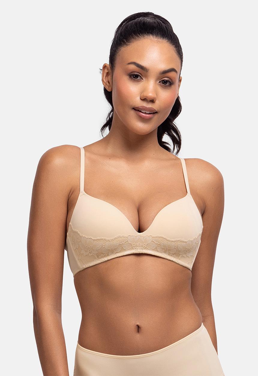 DORINA - Fili/lace 2 pack light padded soft bra - beige & black