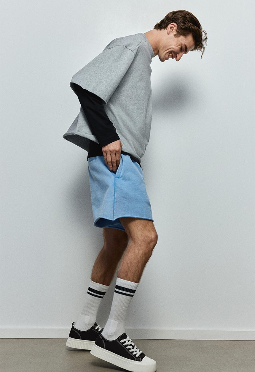 H&M - Relaxed fit shorts - light blue