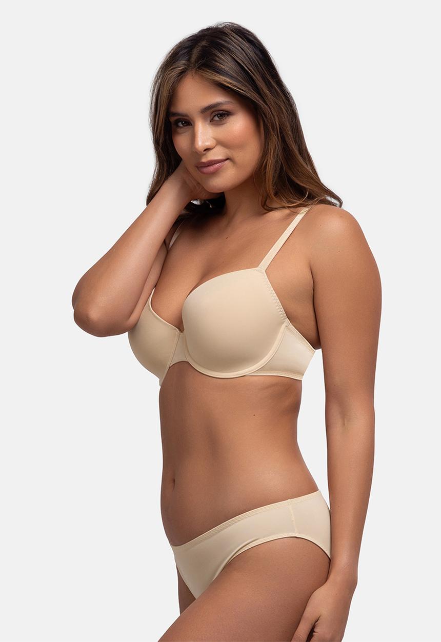 DORINA - Light padded demi 2 pack bra - black & beige