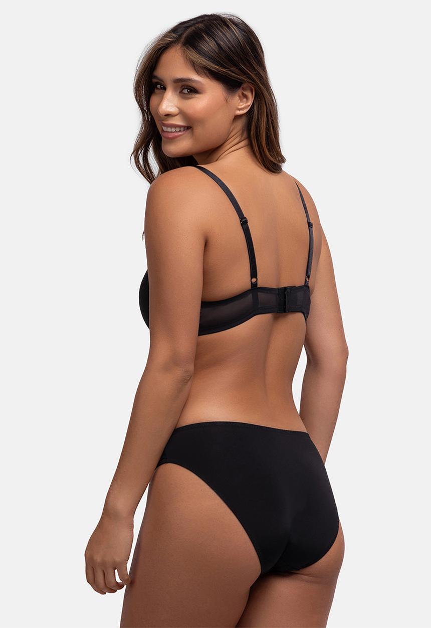 DORINA - Light padded demi 2 pack bra - black & beige