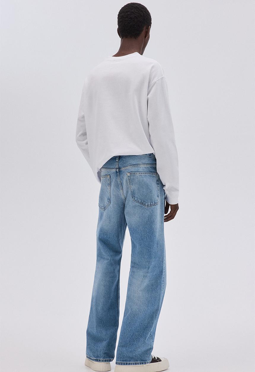H&M - Loose straight jeans - light denim blue