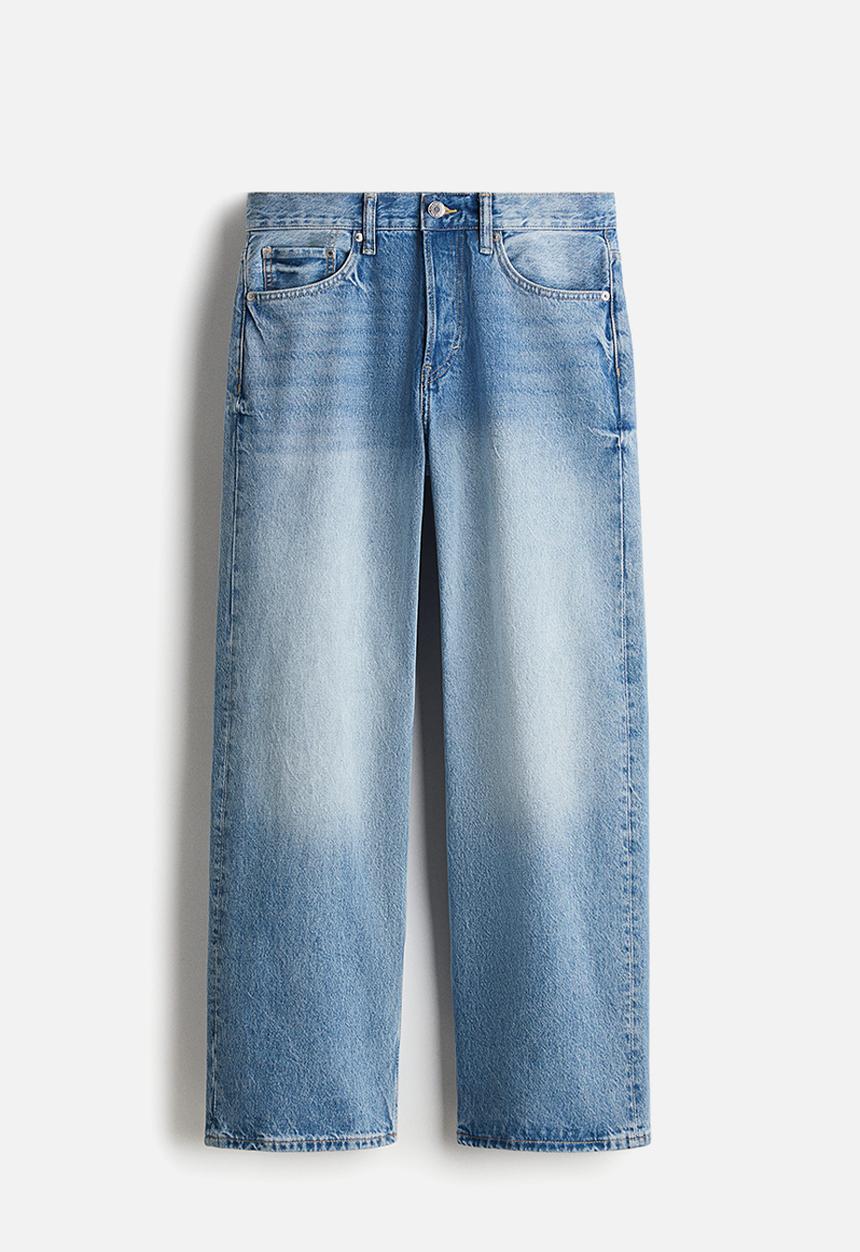 H&M - Loose straight jeans - light denim blue
