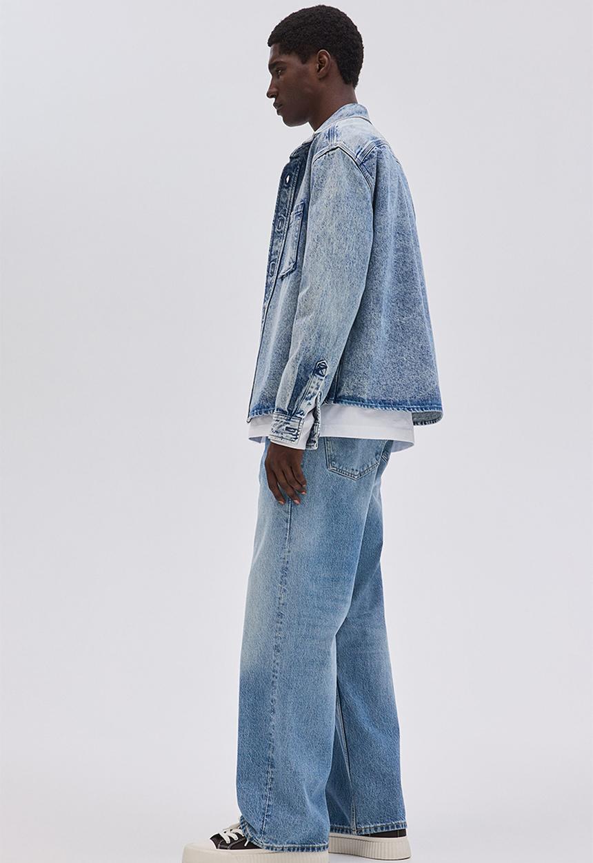 H&M - Loose straight jeans - light denim blue