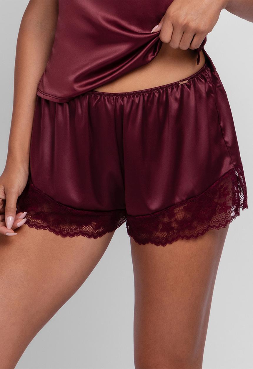 DORINA - Lyra satin shorts - red